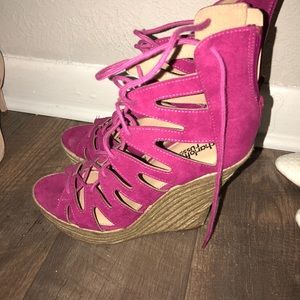 Pink Charlotte Russe wedges